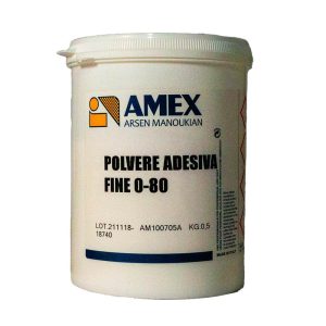 Polvere Adesiva Plastica Fine 0-80 0,5 Kg. Si utilizza con inchiostri Plastisol