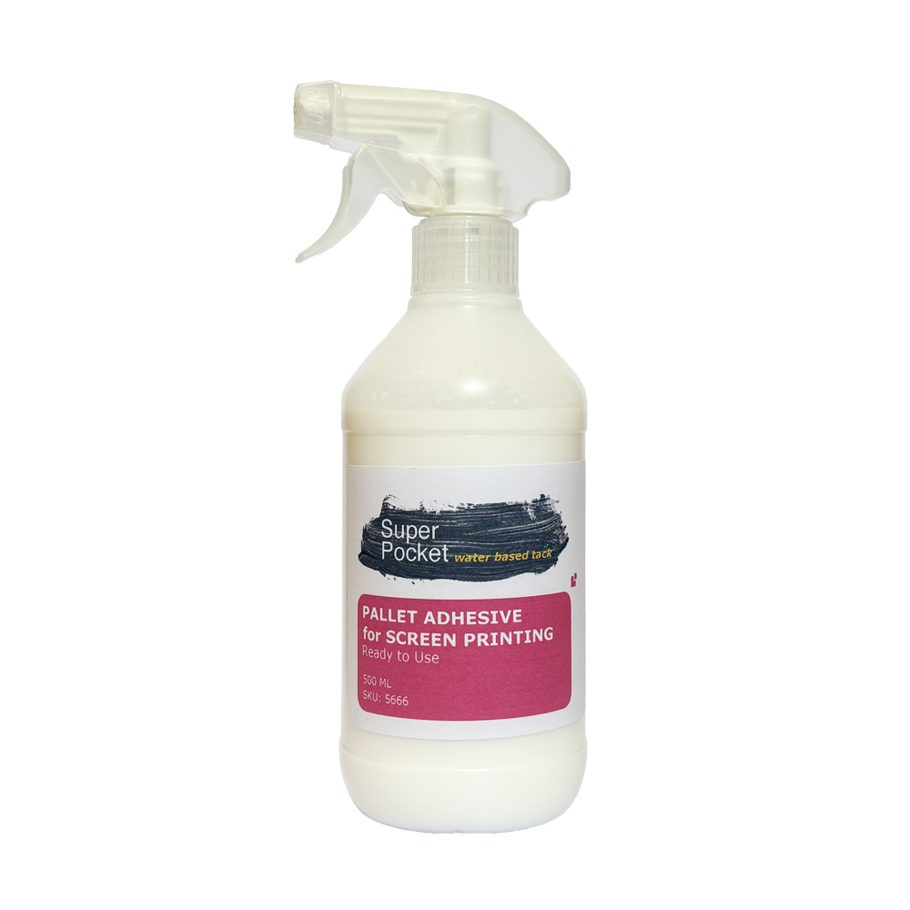 Water-Based Tack Super Pocket 500 ml. Colla Spray Pronta all’Uso per Piani di Stampa per Serigrafia