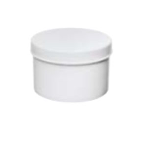 Barattolo in Plastica Bianco da 200 ml con Tappo a Vite e Sottotappo. Ideale per Inchiostri e Pigmenti