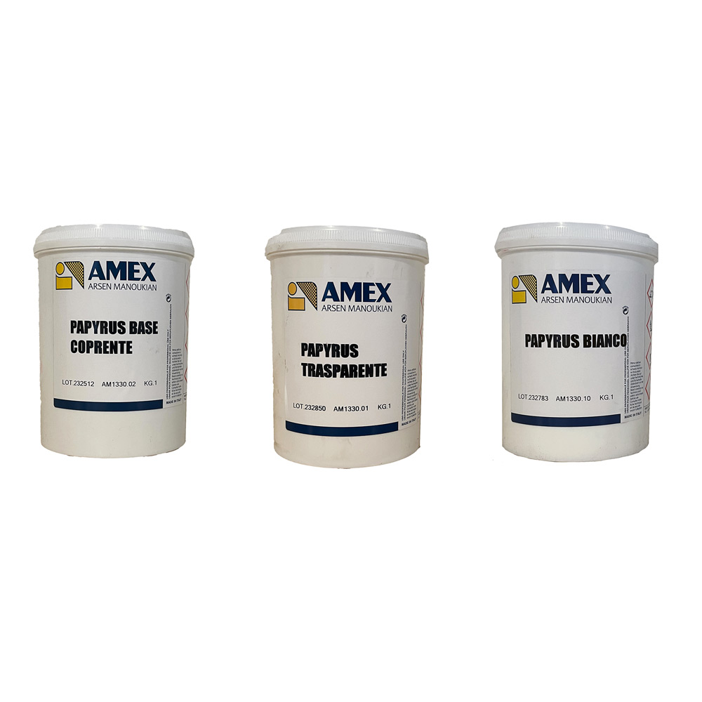 Papyrus Amex. 200 gr e 1 Kg. Inchiostro a base acqua ideale per stampa d’arte su carta, cartone e cartoncino. Da usare con Texprint Coloranti.